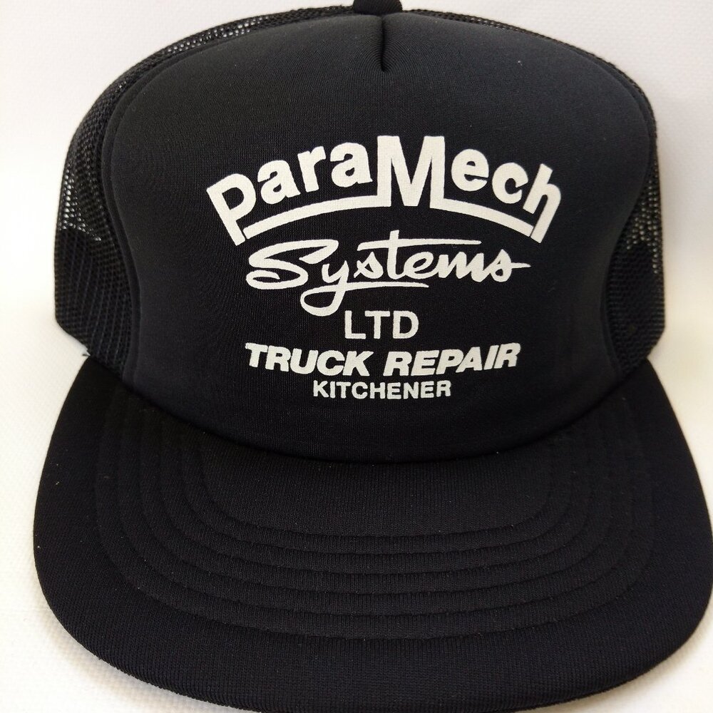 Vintage Trucker Hat Mesh Snapback Hat ParaMech Systems Ltd Truck Repair Workwear